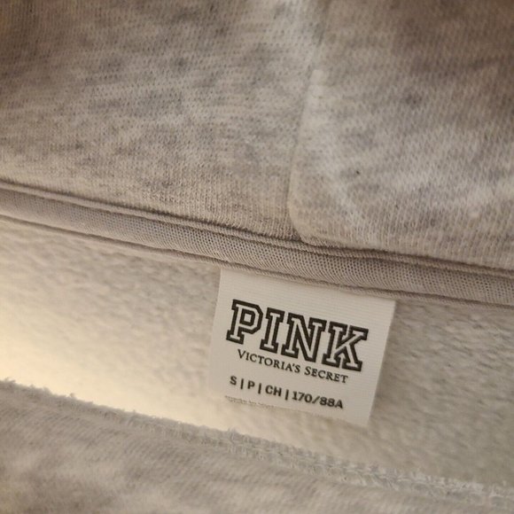 VICTORIA'S SECRET PINK~LOUNGE COWL NECK PULLOVER SWEATSHIRT~Gray size Sm - Picture 3 of 7
